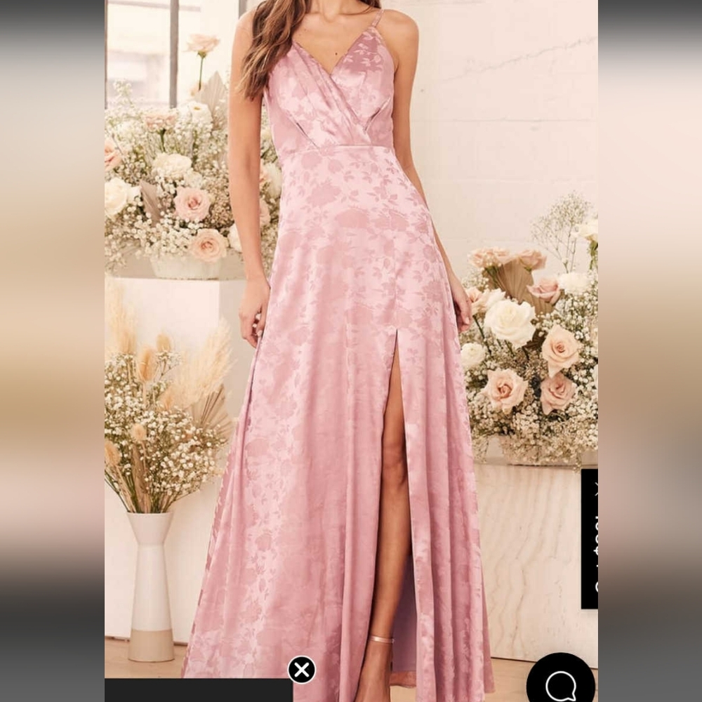 Lulu's Blush Floral Maxi Dress